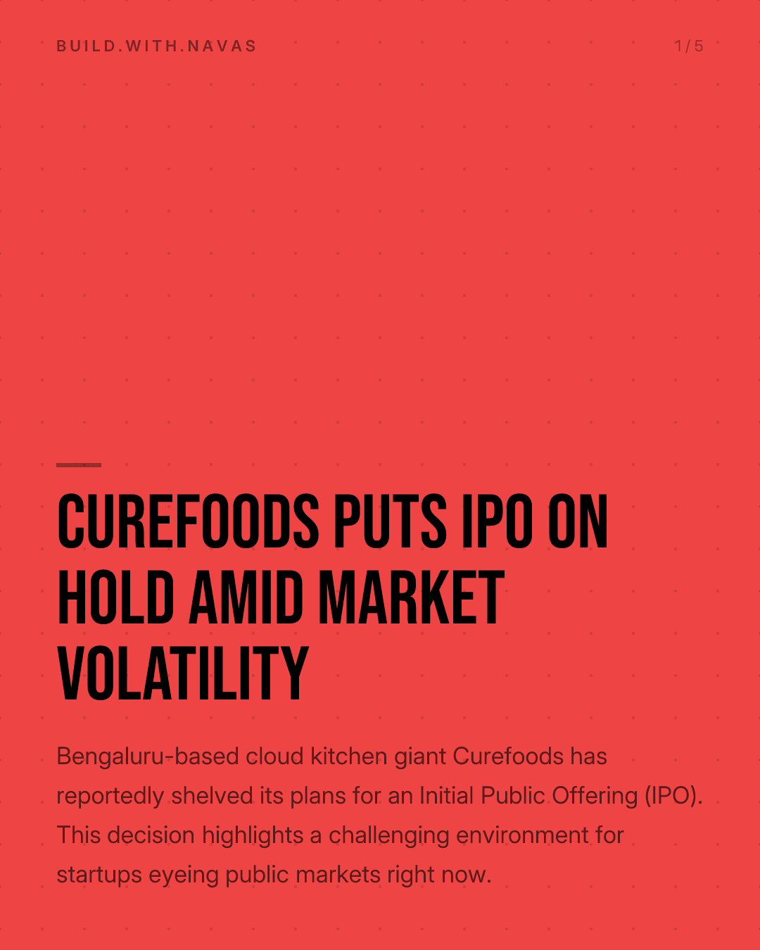 Curefoods Puts IPO on Hold Amid Market Volatility