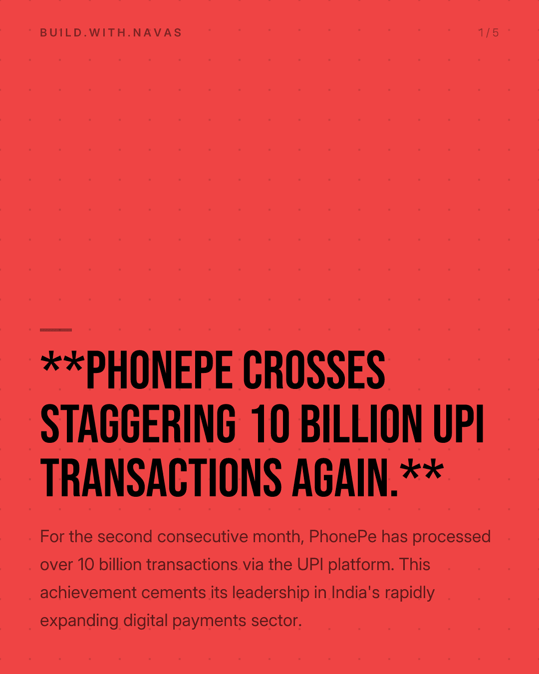 **PhonePe Crosses Staggering 10 Billion UPI Transactions Again.**