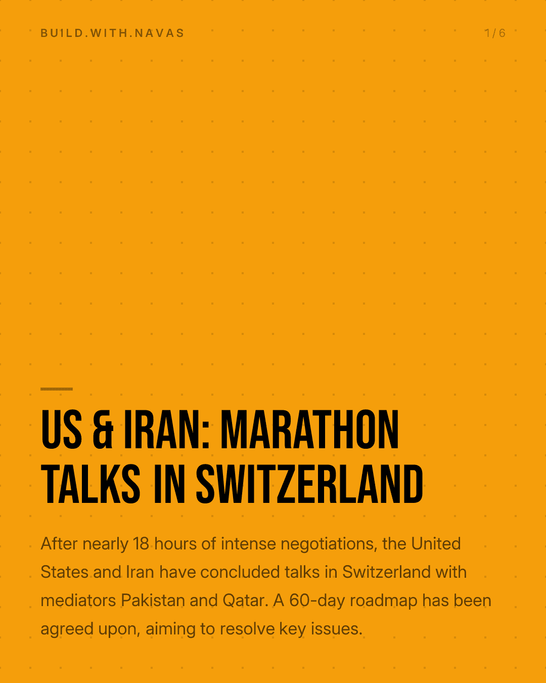 US & Iran: Marathon Talks in Switzerland