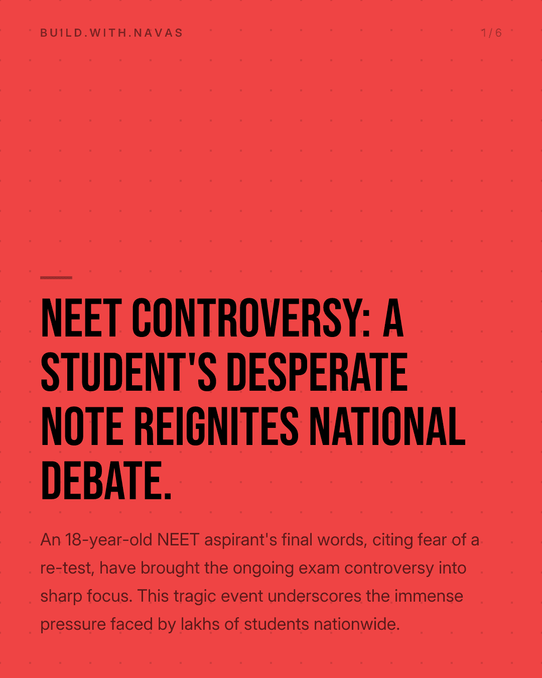 NEET Controversy: A Student's Desperate Note Reignites National Debate.