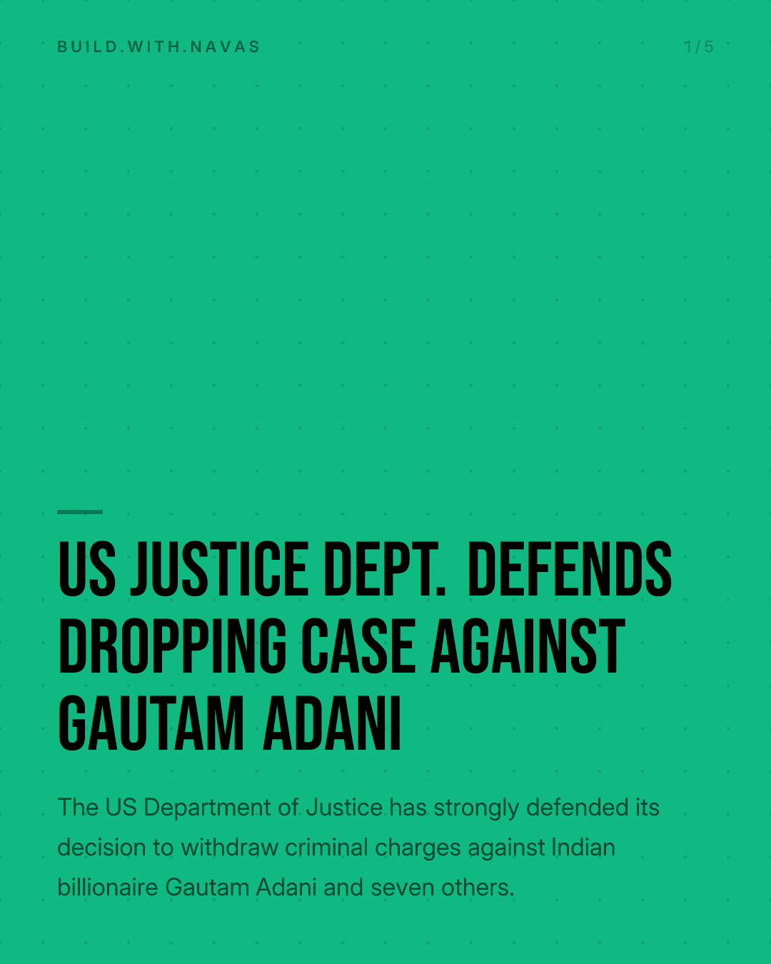 US Justice Dept. Defends Dropping Case Against Gautam Adani