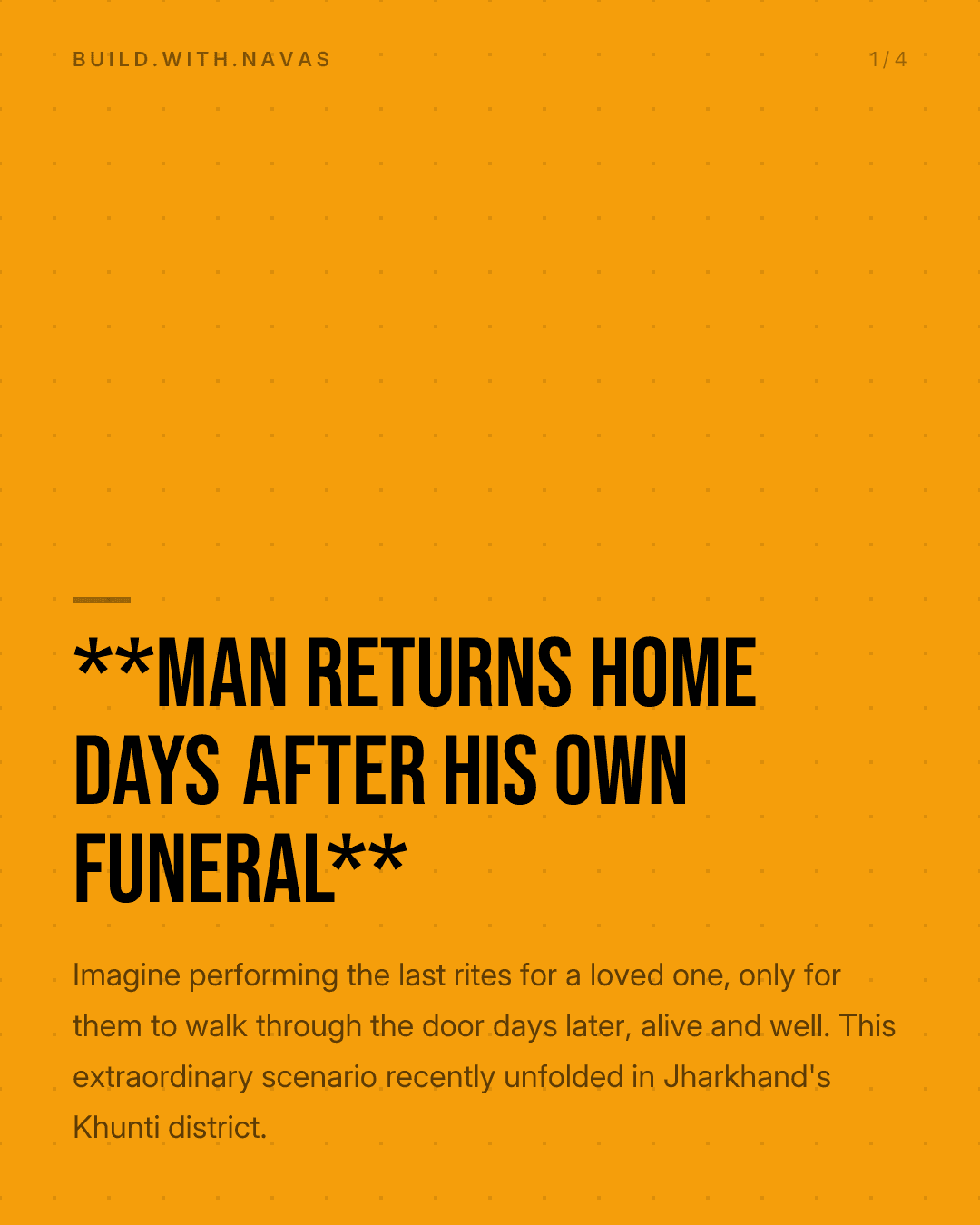 **Man Returns Home Days After His Own Funeral**